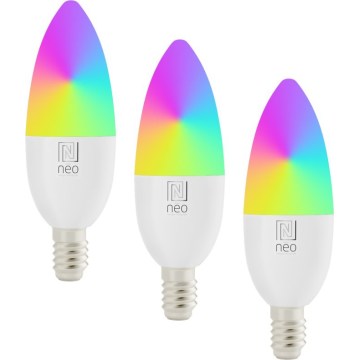 Immax NEO 07808C - Zestaw 3x ściemnialnych żarówek LED RGB+CCT E14/4,8W/230V