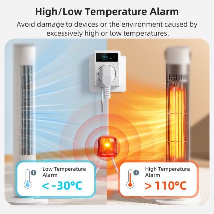 Immax NEO 07811L - Inteligentne gniazdko z termometrem F 3680W Wi-Fi