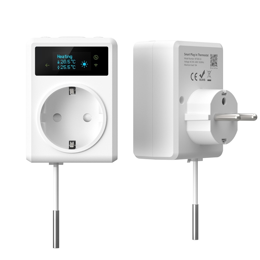 Immax NEO 07811L - Inteligentne gniazdko z termometrem F 3680W Wi-Fi