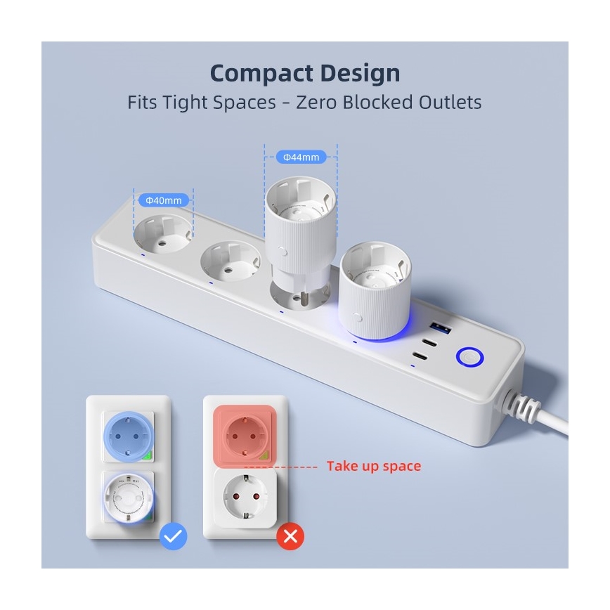 Immax NEO 07813L - Inteligentne gniazdko F 3500W Tuya Wi-Fi