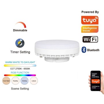 Immax NEO 07816L - LED RGB+CCT ściemnialna żarówka GX53/8W/230V Wi-Fi Tuya