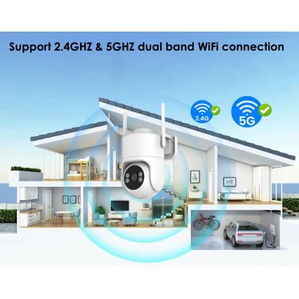 Immax NEO 07819L - Inteligentna kamera zewnętrzna z matrycą 4 MP 5V IP65 Tuya Wi-FI