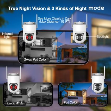 Immax NEO 07819L - Inteligentna kamera zewnętrzna z matrycą 4 MP 5V IP65 Tuya Wi-FI