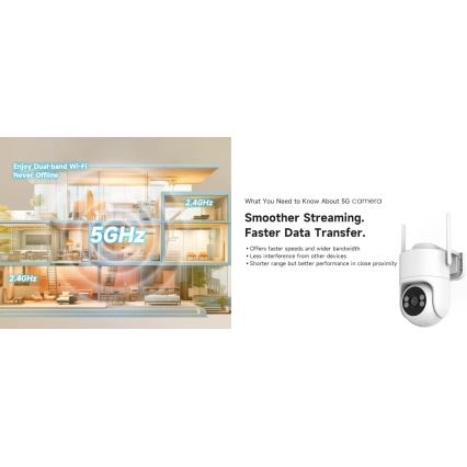 Immax NEO 07819L - Inteligentna kamera zewnętrzna z matrycą 4 MP 5V IP65 Tuya Wi-FI