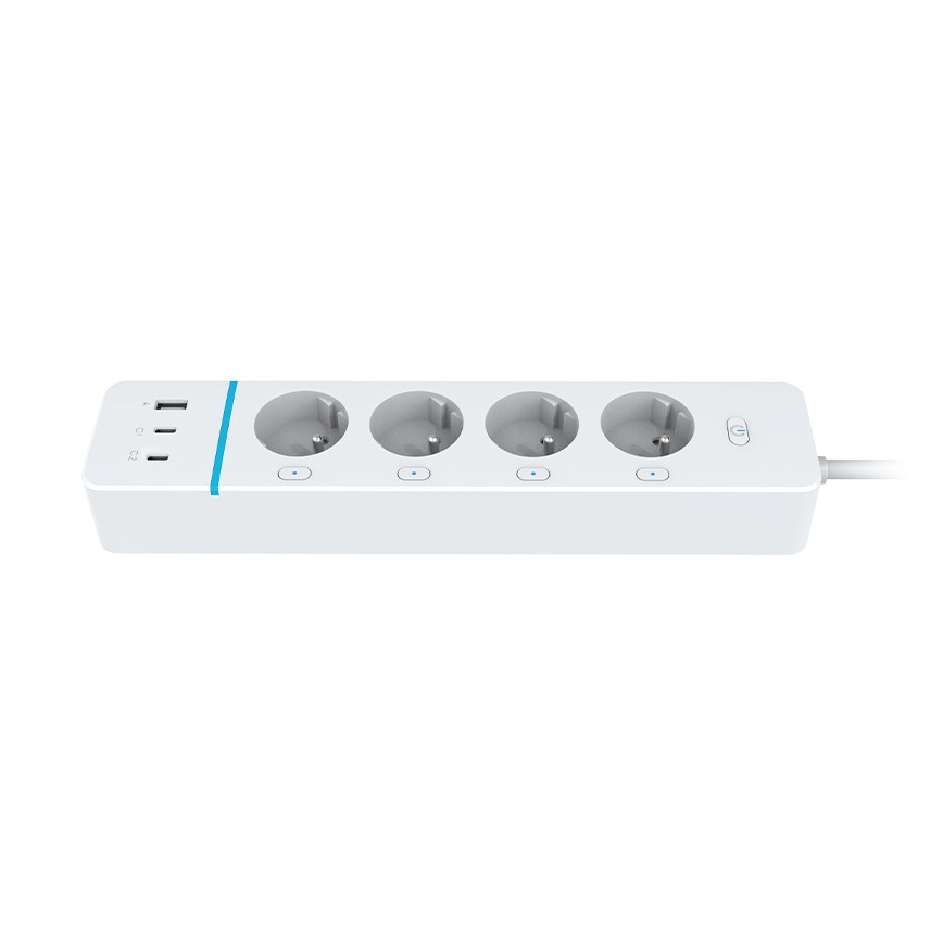 Immax NEO 07821L - Inteligentny przedłużacz NEO LITE 4AC+1xUSB+2xUSB C Tuya Wi-Fi