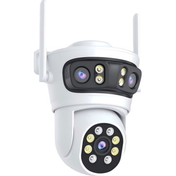 Immax NEO 07823L - Inteligentna zewnętrzna kamera z sensorami 2MP+2MP+2MP 5V Tuya Wi-Fi