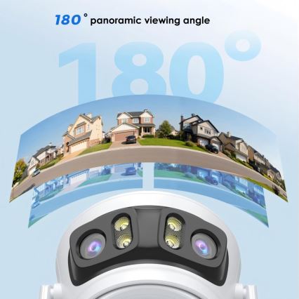 Immax NEO 07823L - Inteligentna zewnętrzna kamera z sensorami 2MP+2MP+2MP 5V Tuya Wi-Fi