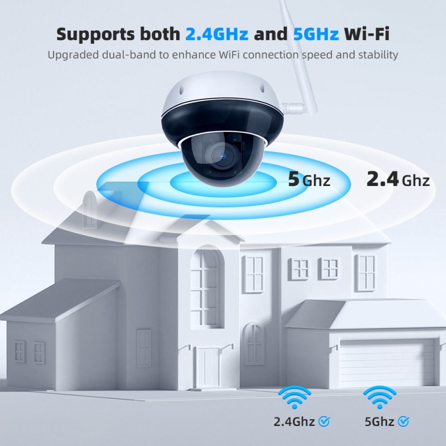Immax NEO 07825L - Inteligentna zewnętrzna kamera z kopułowym sensorem (DOME), 5MP, 230V, IP66, TUYA, Wi‑Fi