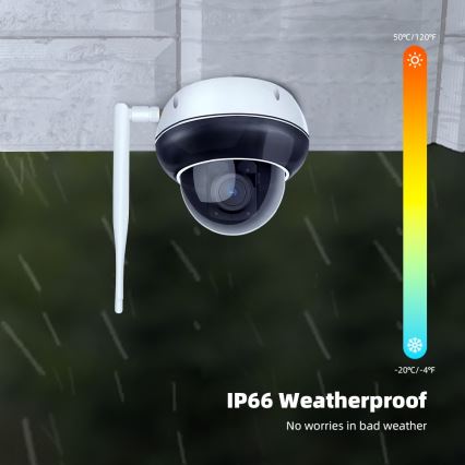 Immax NEO 07825L - Inteligentna zewnętrzna kamera z kopułowym sensorem (DOME), 5MP, 230V, IP66, TUYA, Wi‑Fi