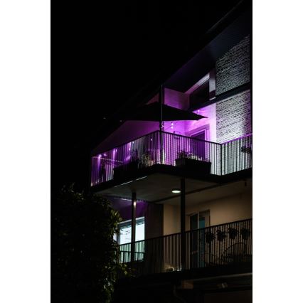 LED RGB+CCT Ściemnialny zewnętrzny łańcuch GIRLANDA 15xLED/1W/230V 15m Wi-Fi Tuya IP65 + zdalne sterowanie