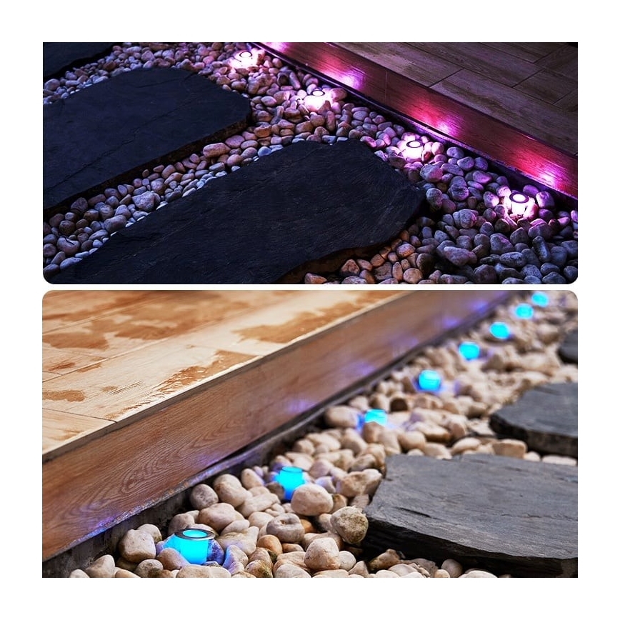Immax NEO 07905L - LED RGB ściemnialna lampa solarna ESTRELAS 8xLED/0,25W/5V IP65 Tuya 2200 mAh