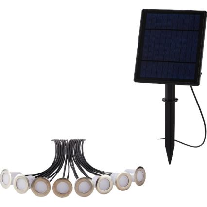 Immax NEO 07905L - Ściemniane oświetlenie solarne LED RGBW ESTRELAS 8xLED/0,25W/5V IP65 Tuya 2200 mAh