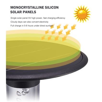 Immax NEO 07908L - LED RGB+CW/W Ściemnialna lampa solarna LED/2W/5V IP54 Tuya 4000 mAh