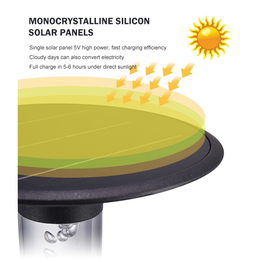 Immax NEO 07908L - LED RGB+CW/W Ściemnialna lampa solarna LED/2W/5V IP54 Tuya 4000 mAh