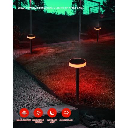 Immax NEO 07910L - LED RGB Ściemnialna lampa solarna z czujnikiem NEO LITE LED/1W/5V okrągła IP54 Tuya