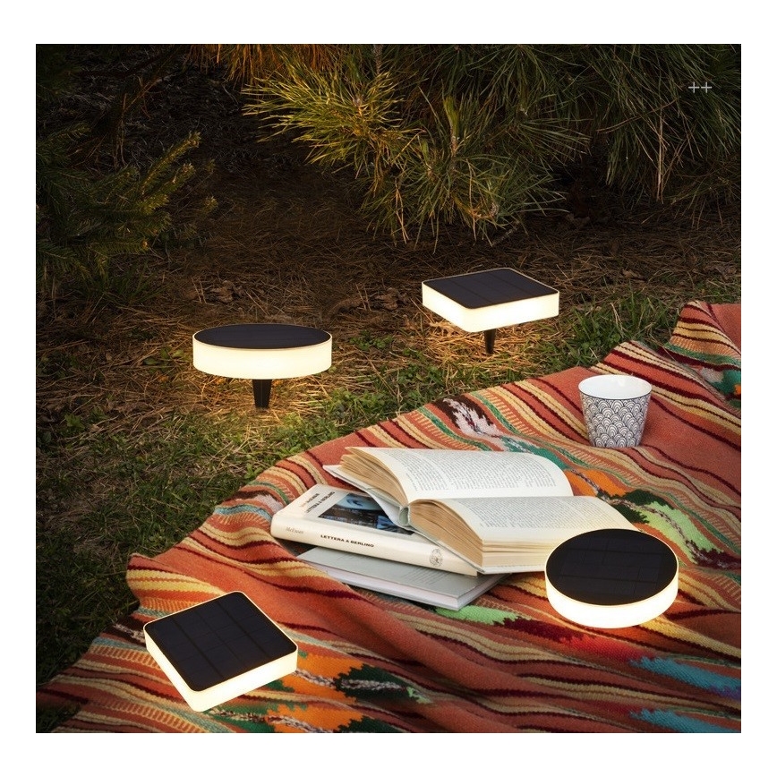 Immax NEO 07910L - LED RGB Ściemnialna lampa solarna z czujnikiem NEO LITE LED/1W/5V okrągła IP54 Tuya