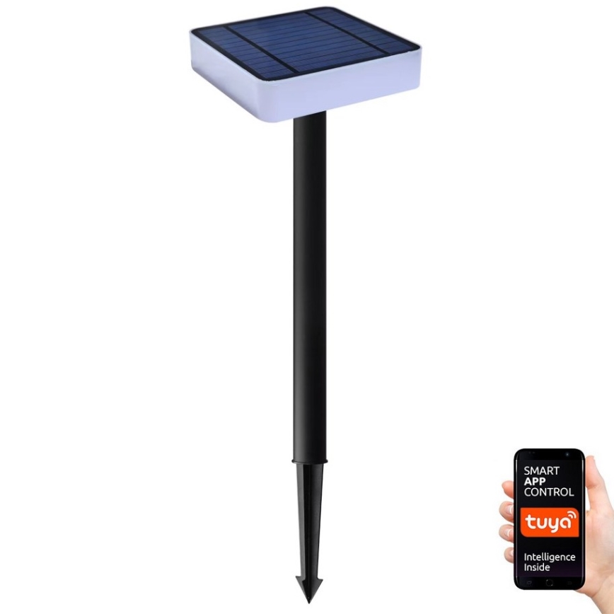 Immax NEO 07911L - LED RGB Ściemnialna lampa solarna z czujnikiem NEO LITE LED/1W/5V kanciasty IP54 Tuya 1300 mAh