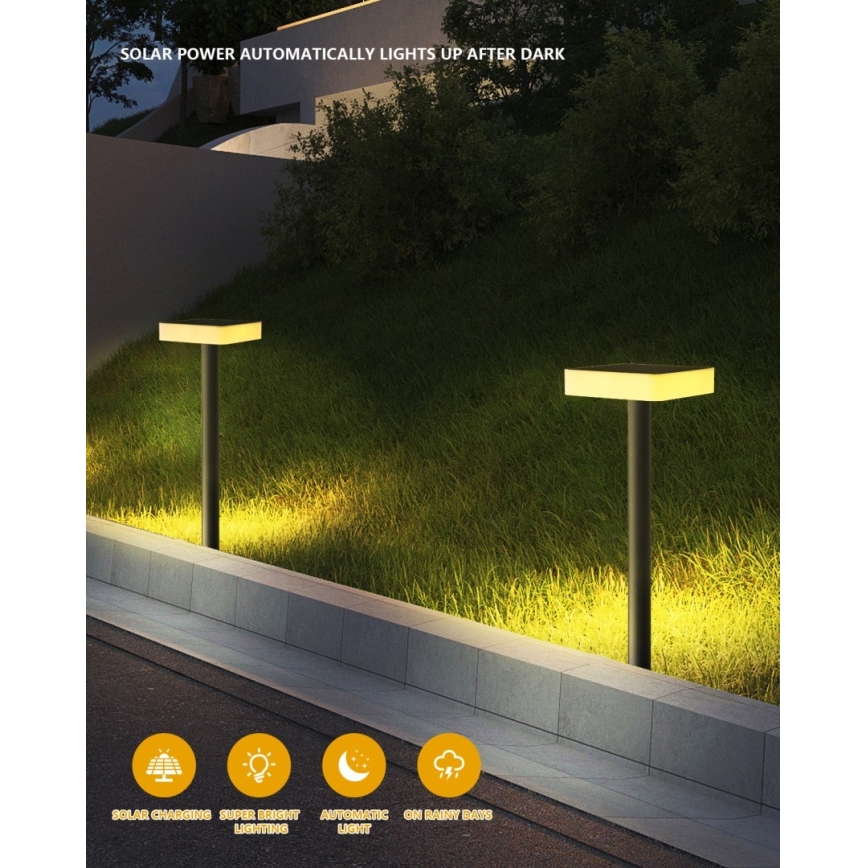 Immax NEO 07911L - LED RGB Ściemnialna lampa solarna z czujnikiem NEO LITE LED/1W/5V kanciasty IP54 Tuya 1300 mAh
