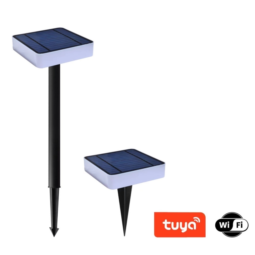 Immax NEO 07911L - LED RGB Ściemnialna lampa solarna z czujnikiem NEO LITE LED/1W/5V kanciasty IP54 Tuya 1300 mAh