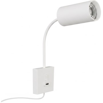Immax NEO 08296L - Kinkiet PUNTO z USB 1xGU10/9W/230V biały