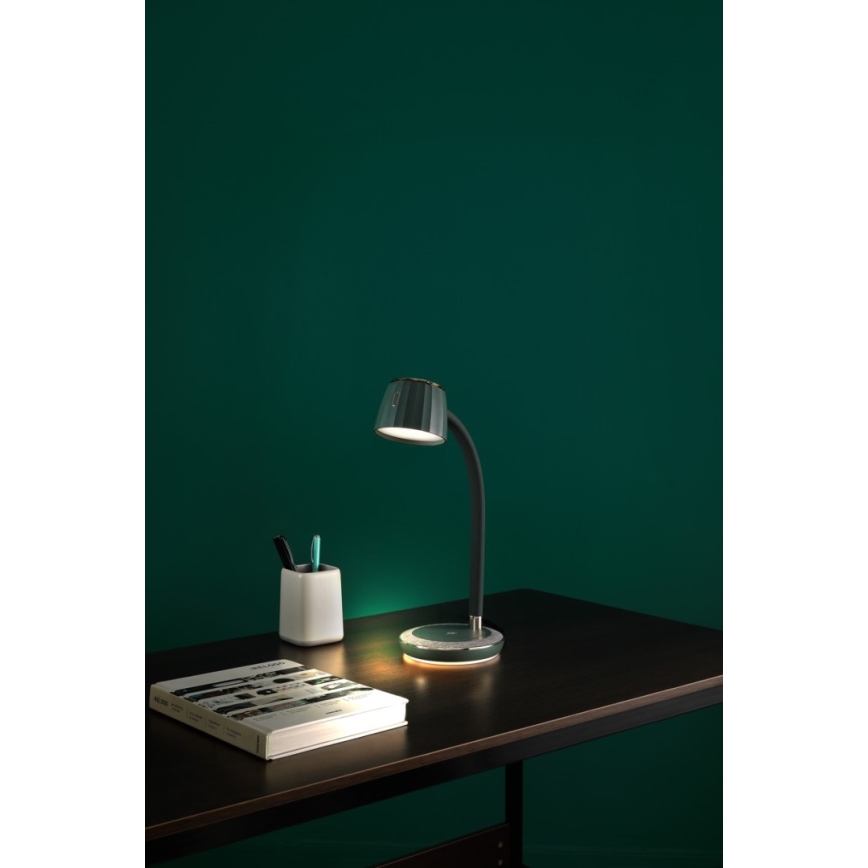 Immax NEO 08996L - Lampa stołowa LED z funkcją ściemniania i ładowaniem bezprzewodowym PERLA LED/1,5W + LED/6W/230V 3800-4300K