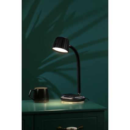 Immax NEO 08996L - Lampa stołowa LED z funkcją ściemniania i ładowaniem bezprzewodowym PERLA LED/1,5W + LED/6W/230V 3800-4300K