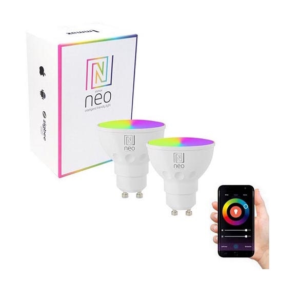 Immax NEO - 2xLED RGB Ściemnialna żarówka GU10/3,5W/230V ZigBee 2700K Tuya