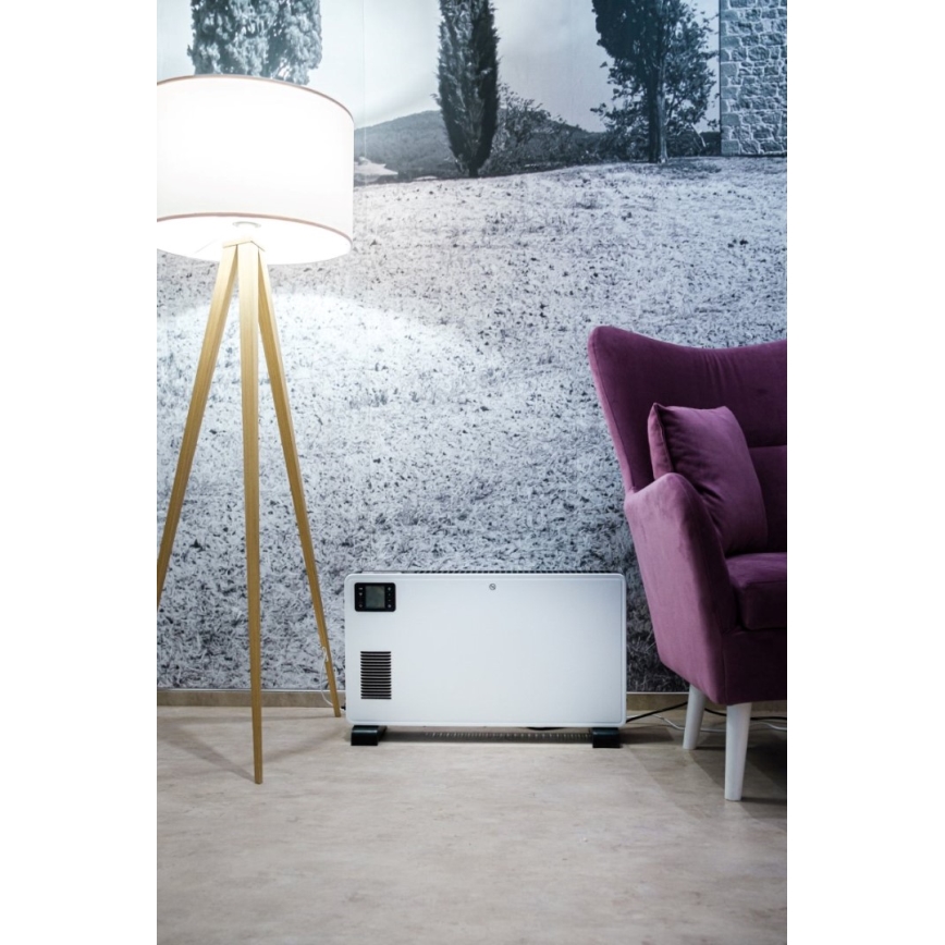 Immax NEO 07760L - Elektryczny grzejnik konwektorowy 1000/1300/2300W LCD/timer/TURBO/termostat Wi-Fi Tuya + pilot