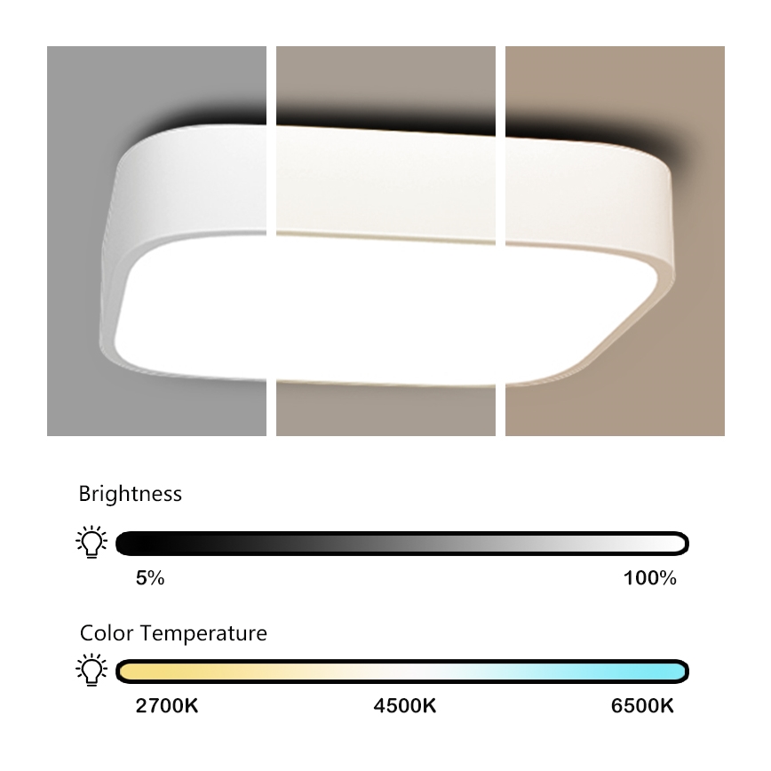 Immax NEO - LED Plafon ściemnialny RECUADRO LED/56W/230V + ZS Tuya