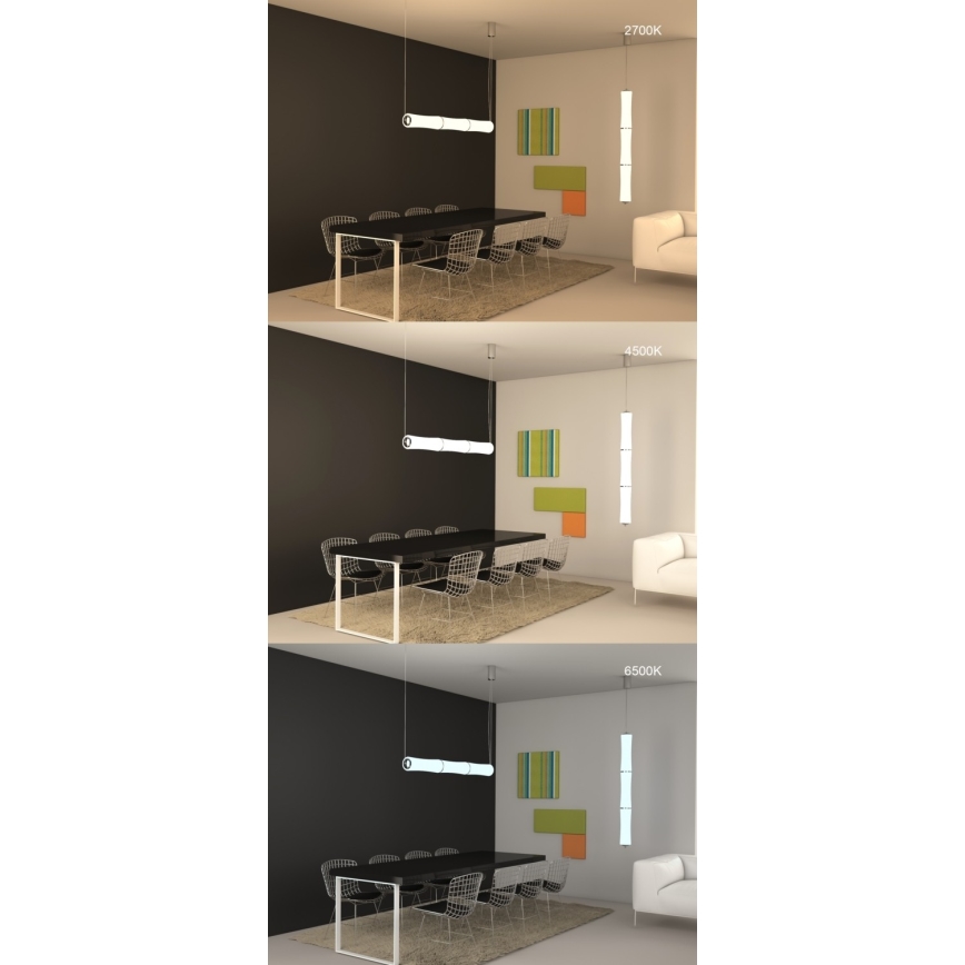 Immax NEO - LED Ściemnialny żyrandol na lince BAMBOOS LED/45W/230V 135 cm + ZS Tuya