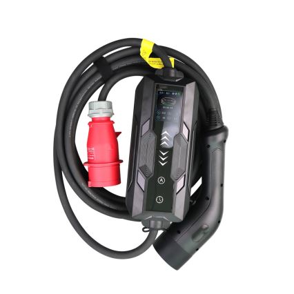 Immax - Stacja ładowania EV do samochodów elektrycznych AC Type 2 16A/380V 11kW + wtyczk 230V, 3,7kW 5m + obudowa