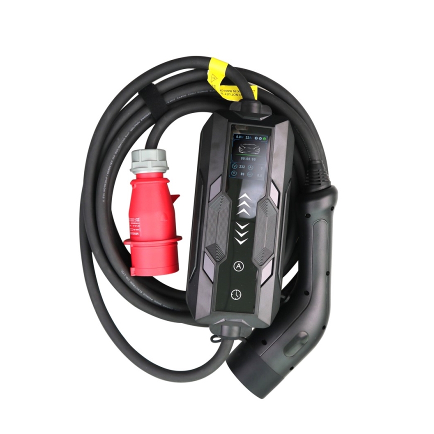 Immax - Stacja ładowania EV do samochodów elektrycznych AC Type 2 16A/380V 11kW + wtyczk 230V, 3,7kW 5m + obudowa