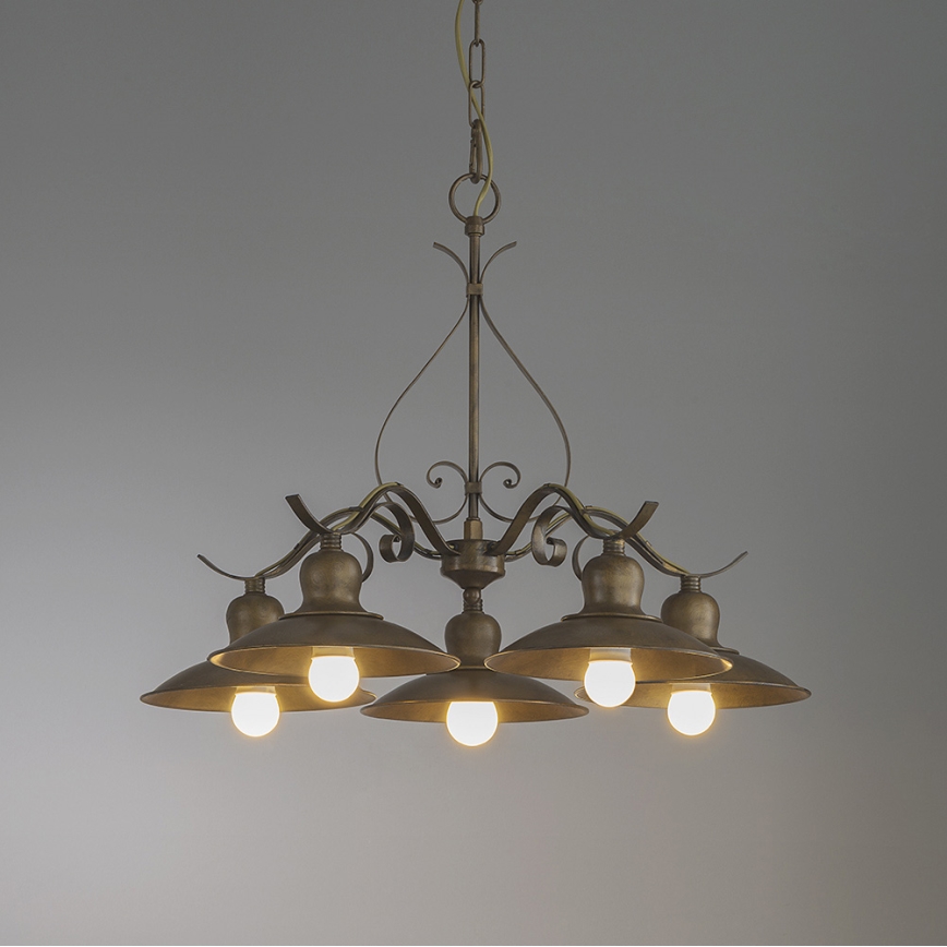 INCANTI 02-761 - Żyrandol na łańcuchu LENA 5xE27/42W/230V