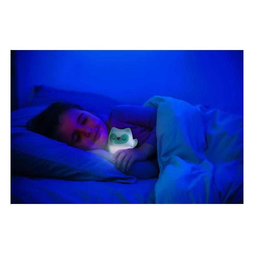 Infantino - Night lampa z glowing snuggle toy Owl