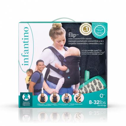 Infantino - Nosidełko FLIP ADVANCED 4w1 czarne