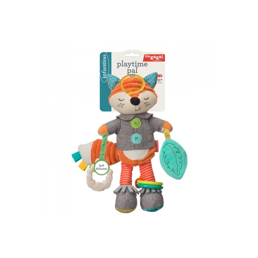 Infantino - Pluszowa zabawka z gryzakami 30 cm lišák