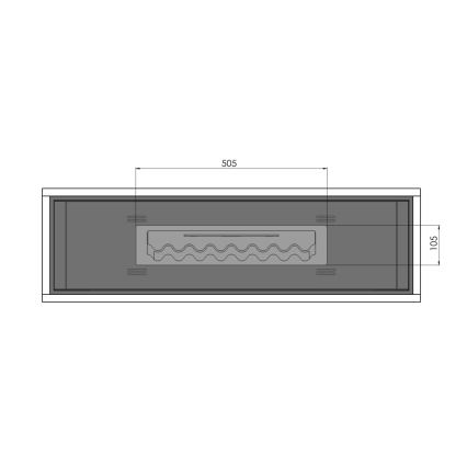 InFire - BIO kominek 100x47 cm 3kW industrialny