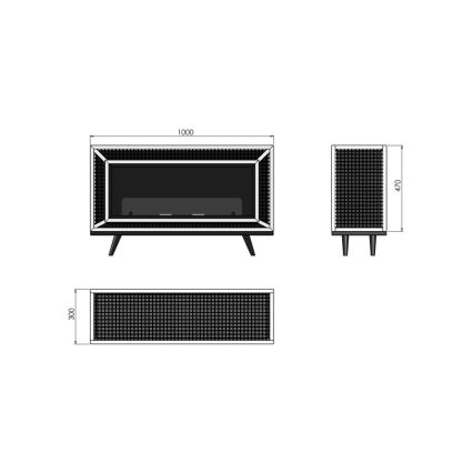 InFire - BIO kominek 100x47 cm 3kW industrialny