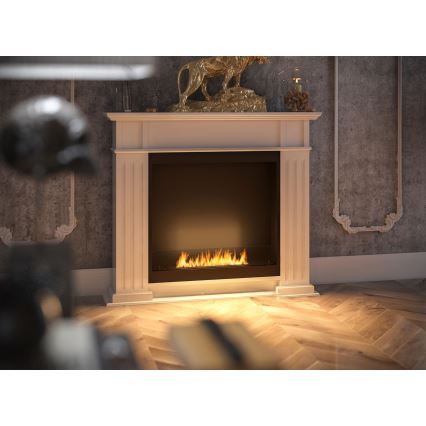 InFire - BIO kominek 115x100 cm 3kW biały