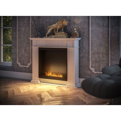 InFire - BIO kominek 115x100 cm 3kW biały