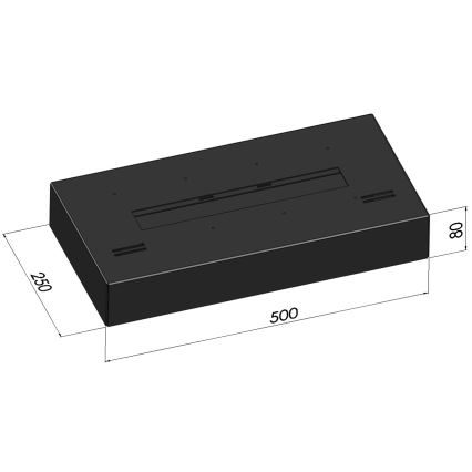 InFire - BIO kominek 8x50 cm 3kW czarny