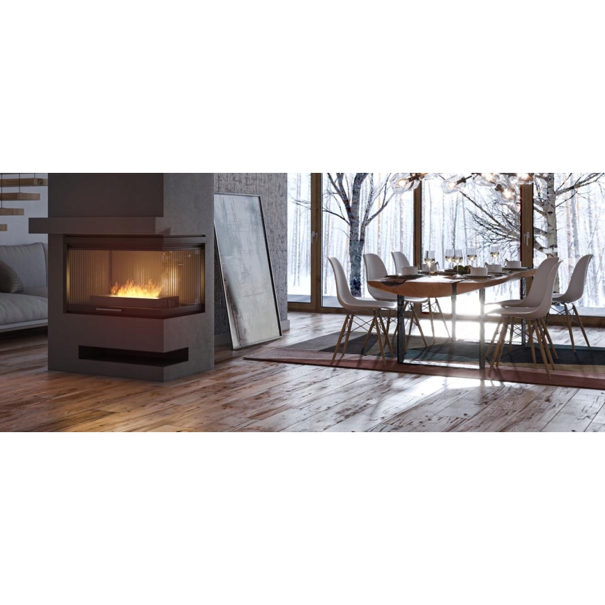 InFire - BIO kominek 8x60 cm 3kW czarne