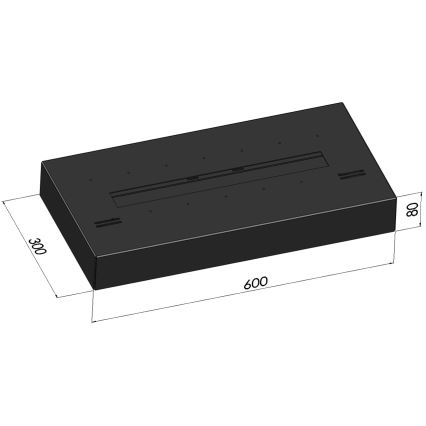 InFire - BIO kominek 8x60 cm 3kW czarne