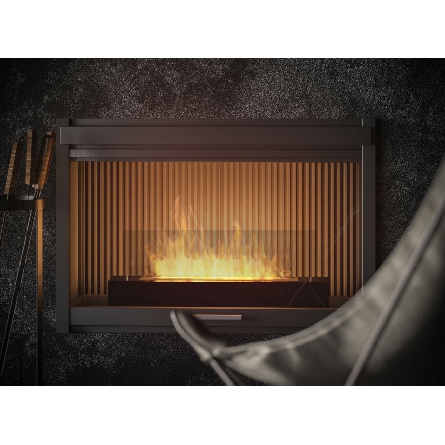 InFire - BIO kominek 8x60 cm 3kW czarny