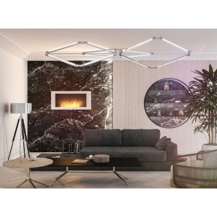 InFire - Kominek BIO naścienny 120x56 cm 3kW biały