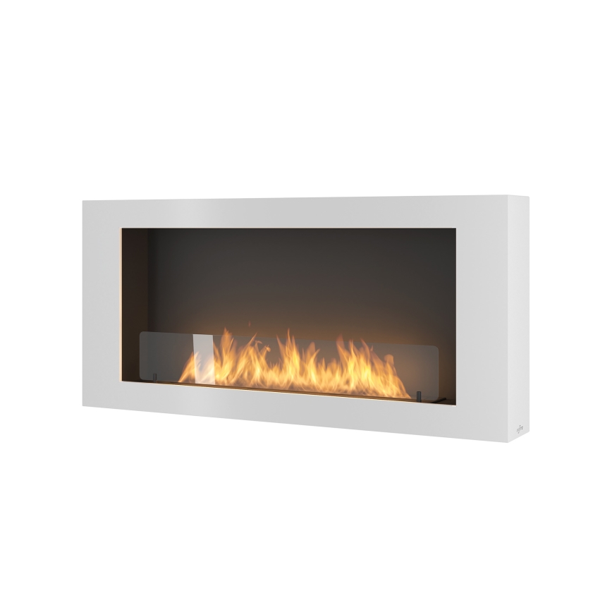 InFire - Kominek BIO naścienny 120x56 cm 3kW biały