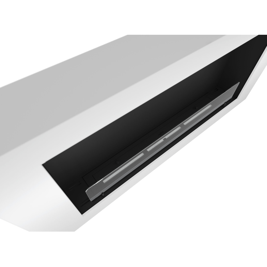 InFire - Kominek BIO naścienny 120x56 cm 3kW biały