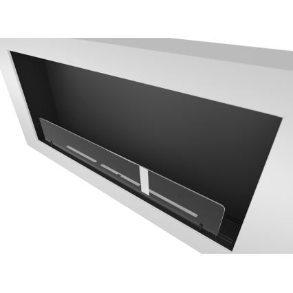 InFire - Kominek BIO naścienny 120x56 cm 3kW biały