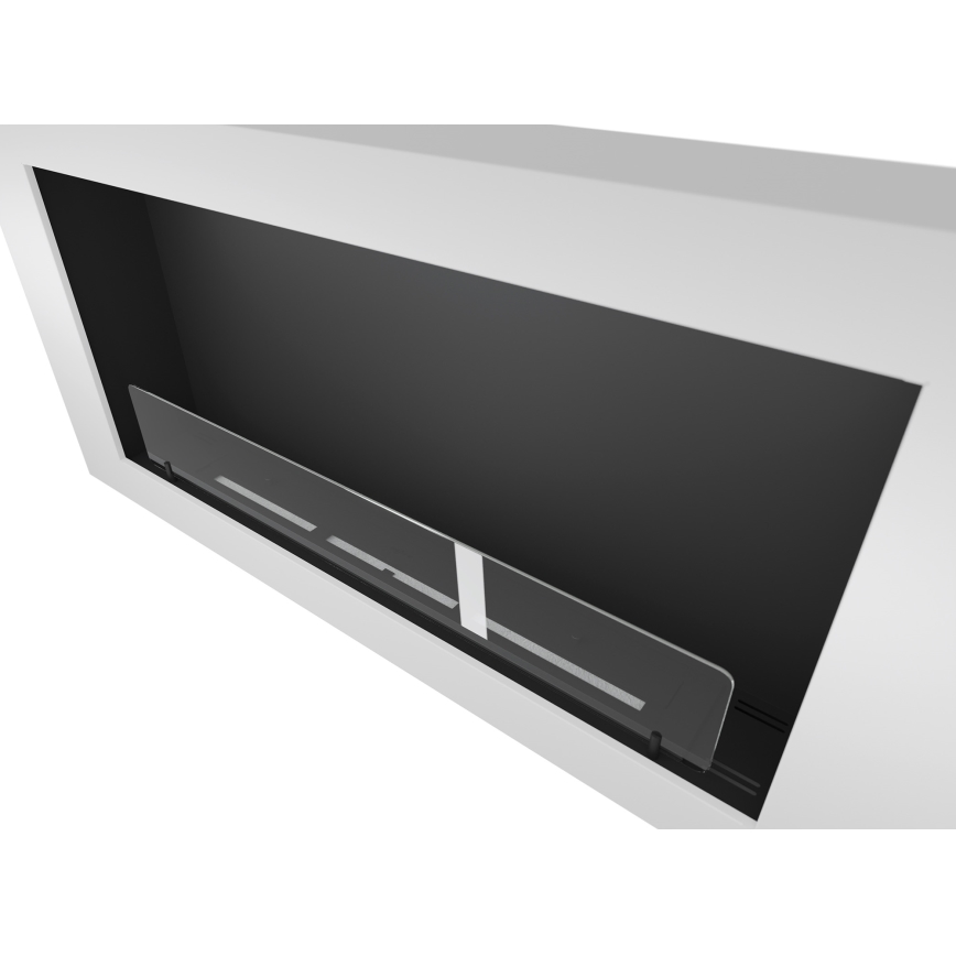 InFire - Kominek BIO naścienny 120x56 cm 3kW biały
