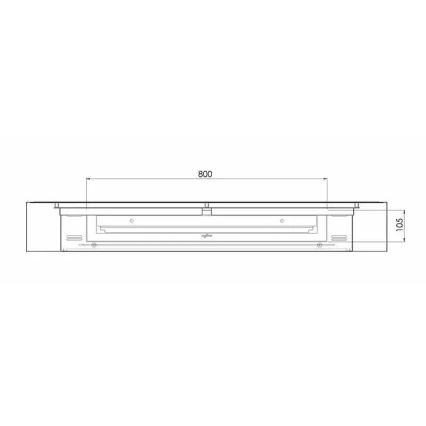 InFire - Kominek BIO naścienny 120x56 cm 3kW biały
